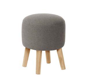 Pouf Nantes Lino Gris Oscuro