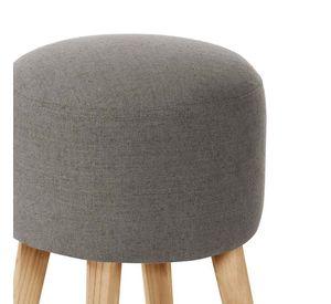 Pouf Nantes Lino Gris Oscuro
