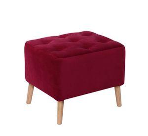 Pouf Lyon Tela Velvet Burdeo