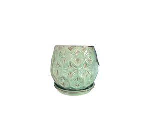 Maceta Patelle 18 Verde Musgo con plato