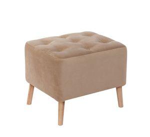 Pouf Lyon Tela Velvet Beige