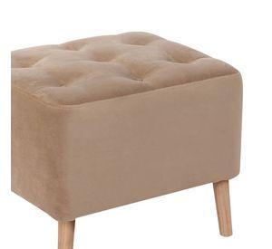 Pouf Lyon Tela Velvet Beige