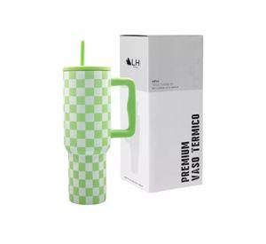 Vaso térmico mug, 1200 lt, acero inoxidable, verde jaque mate