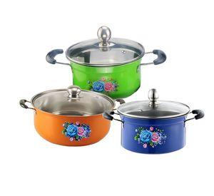 Ollas Colores 3 Piezas Cocina Antiaddherente Lau