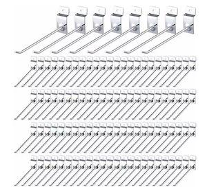 Pack 100 Ganchos Gancheras Panel Ranurado 15 Cm Exhibidor