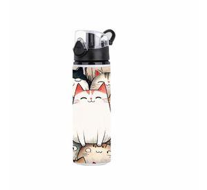 BOTELLA ALUMINIO 750 ML GATITOS CUTE