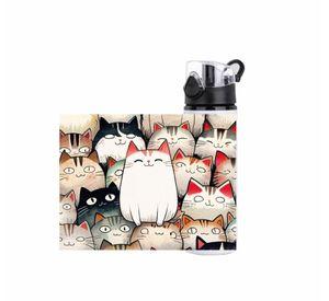 BOTELLA ALUMINIO 750 ML GATITOS CUTE