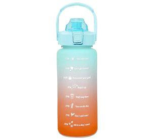 Pack 2 Botellas Agua Motivacionales De 2 Litros Y 900 Ml