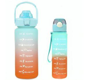 Pack 2 Botellas Agua Motivacionales De 2 Litros Y 900 Ml