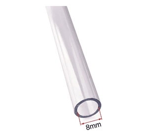 Manguera clear 8mm 2 metros traslucida mts Transparente