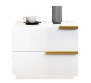 Mesa De Noche Velador 2 Cajones 50x42x47cm Moderna Elegante