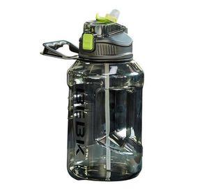 Botella De Agua Deportiva Gym Fitness + Pajita Unisex 2300ml