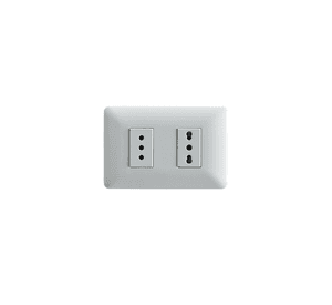 Enchufe Tomacorriente Doble Simple Y Bipaso 10/16 220v Sec Stanford Blanco
