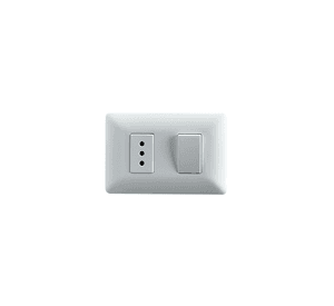 Interruptor Luz Con Tomacorriente Muro Simple Certificado