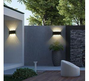 Aplique 8 Focos LED Exteriores Pared  Calida Lau
