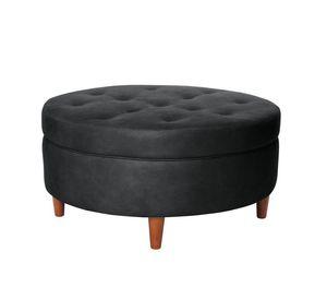 Pouf Paris Cuero Kentucky Negro