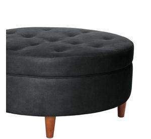 Pouf Paris Cuero Kentucky Negro