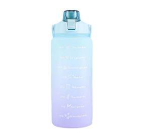 Botella De Agua De 2 Litros Con Pajita Fitness