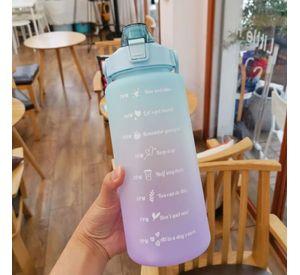 Botella De Agua De 2 Litros Con Pajita Fitness