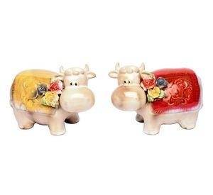 Adorno de Porcelana JR FP14032 A Vaca