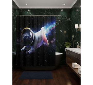 Cortina de Baño Tela Género + Forro Impermeable c14