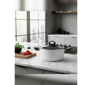 Olla Magefesa Antartida Blanca 20cm Aluminio Doble Fondo