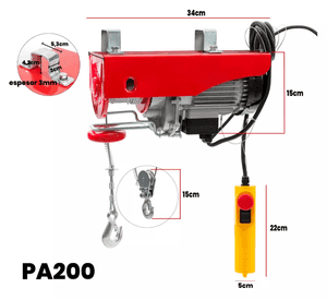 Tecle Eléctrico De Levante Capacidad Hasta 200 Kgs 220v 12m