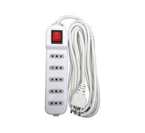 Zapatilla Eléctrica 5 Tomas Blanca 5 Mts Macrotel - Sec