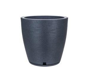MACETERO FLORIDIS AMSTERDAM GRAFITO 45CM CON PLATO