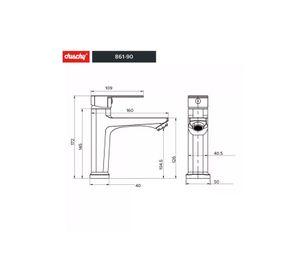 MONOMANDO LAVAMANOS DUSCHY COMPASS GUN METAL COOLS
