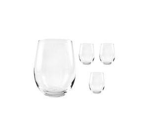 SET 4 VASOS VINO VIDRIO 540 ML
