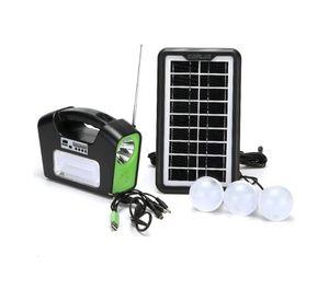 KIT SOLAR CAMPING LAMPARA LED GD 16 6V RECARGABLE BLUETOOTH