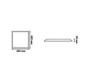 PANEL LED DAUMER 603X603X30 40W CALIDA MARCO BLANCO PROFESIONAL