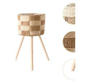Set De 3 Maceteros Tejidos A Mano Jardín Decoración Jhn