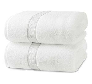 Set De 2 Toallas De Baño 140x70 Cm Algodon 500gr Grandes Az blanco