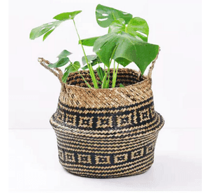 Canasto ratán diseño negro S