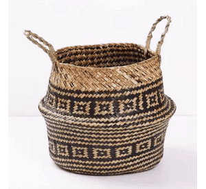 Canasto ratán diseño negro S