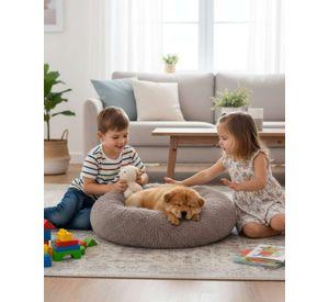 Cama Acolchada de Alta Densidad para tus mascotas 80 cm beige