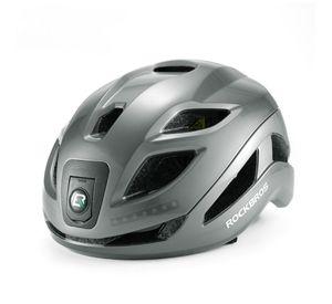 Casco de ciclismo con luces recargable Rockbros ZK-077 - plata