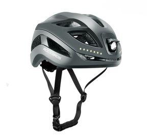 Casco de ciclismo con luces recargable Rockbros ZK-077 - plata