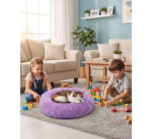 Cama Acolchada de Alta Densidad para tus mascotas 70 cm morado