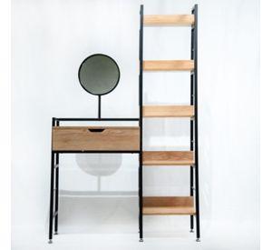 Mesa De Maquillaje Con 5 Repisas Madera De Acacia