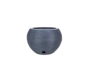 MACETERO FLORIDIS FLORENCIA GRAFITO 24CM CON PLATO