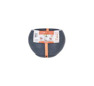 MACETERO FLORIDIS FLORENCIA GRAFITO 24CM CON PLATO