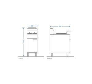 FREIDORA A GAS 22 LITROS MODELO ATFS-50