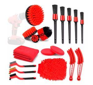 Kit 18 Piezas Limpieza De Auto Interior Y Exterior