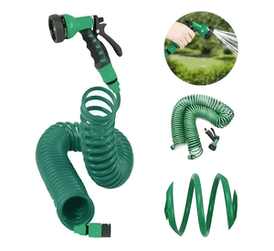 Manguera 30 mts espiral expandible casa jardin Verde