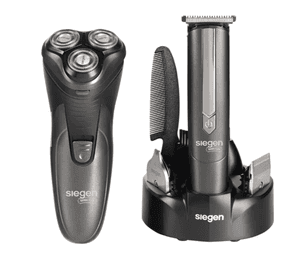 Set Cortapelos y Afeitadora 4 en 1 con Base SIEGEN SG-8440C01