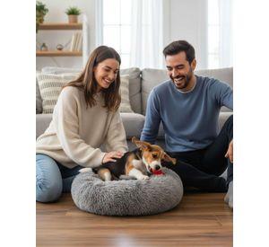 Cama Acolchada de Alta Densidad para tus mascotas 80 cm gris