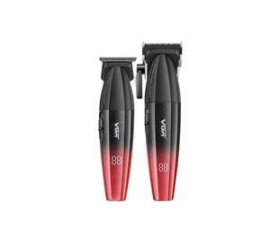 Barber Combo VGR Profesional V640 Clipper y Trimmer 9000RPM Rojo